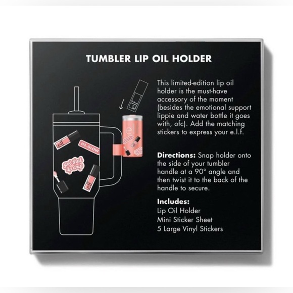 Stanley Cup Lip Gloss Holder ( e.l.f. Tumbler Lip Oil Holder - Coral Fixation) - Picture 5 of 9